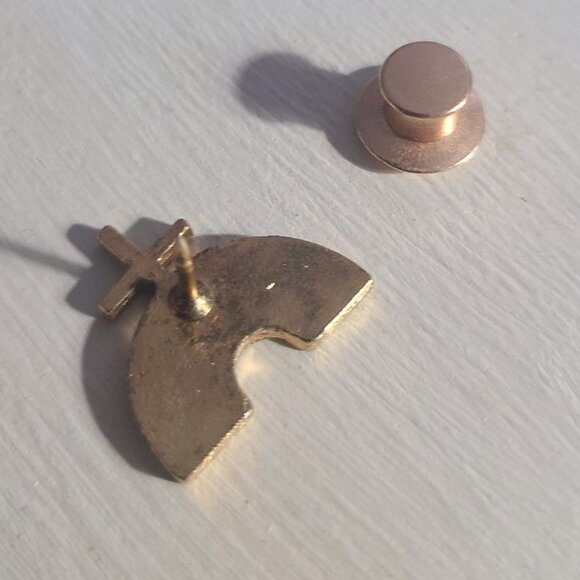 Rainbow Gay Pride Holy Cross Vintage Lapel Pin - Picture 3 of 4